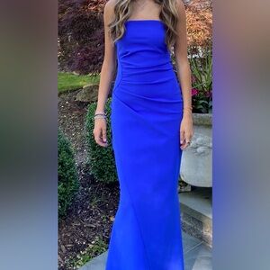 Chiara Boni Royal Blue Prom Dress